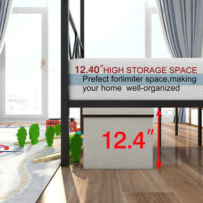 Metal Canopy Bed Frame, Platform Bed Frame Queen With X Shaped Frame Queen Black