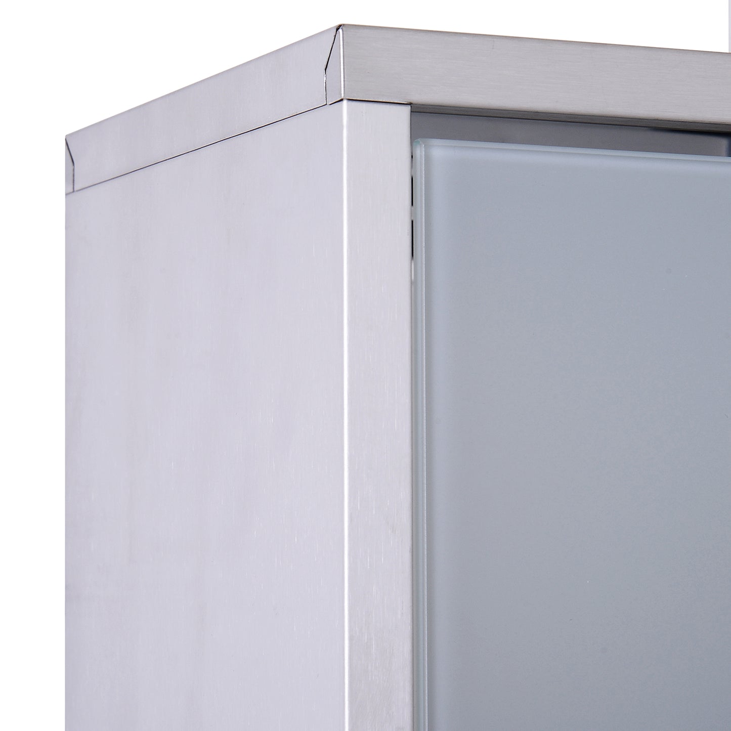 Medicine Cabinet Lockable 12x20, Stainless Steel, 3 Tier With Shelves For Bathroom Storage