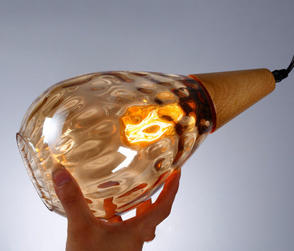 Bedroom simple personality drop glass chandelier