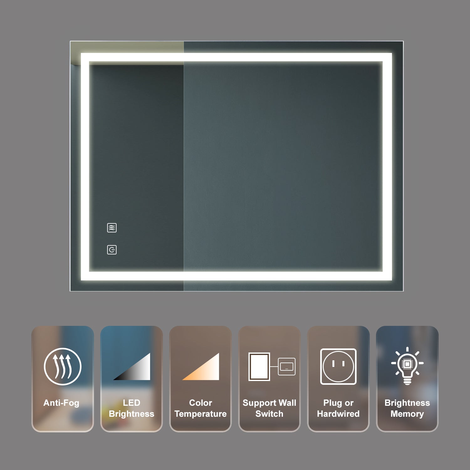 Dimmable LED Vanity Mirror