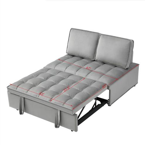Grey Velvet Sofa Bed