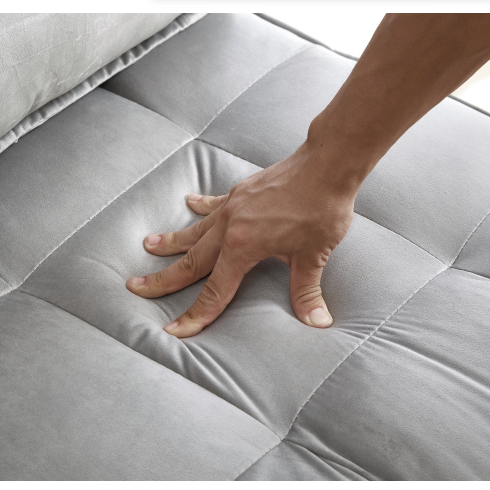Grey Velvet Sofa Bed