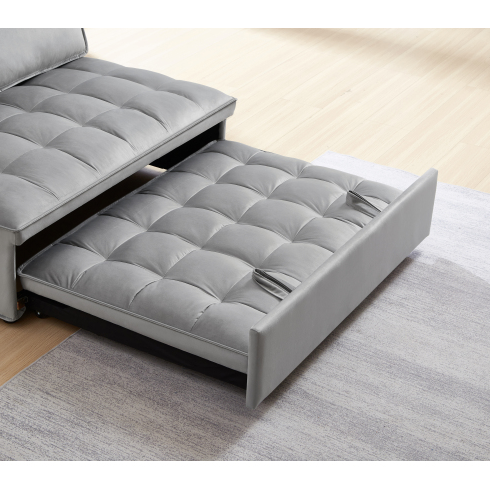 Grey Velvet Sofa Bed