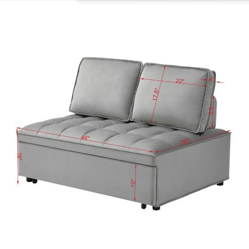 Grey Velvet Sofa Bed