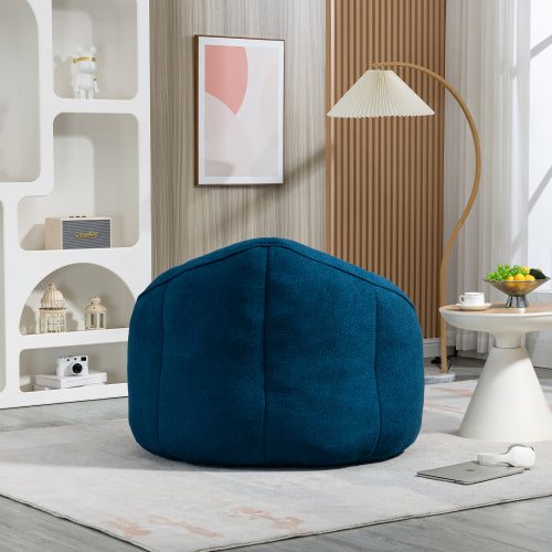 Gray Foam Bean Bag Blue Reading Lounge Style