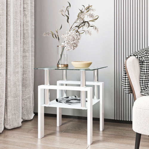 White Glass Coffee Table
