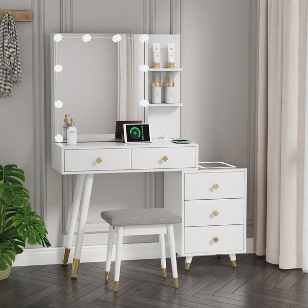 White Nordic Vanity Table