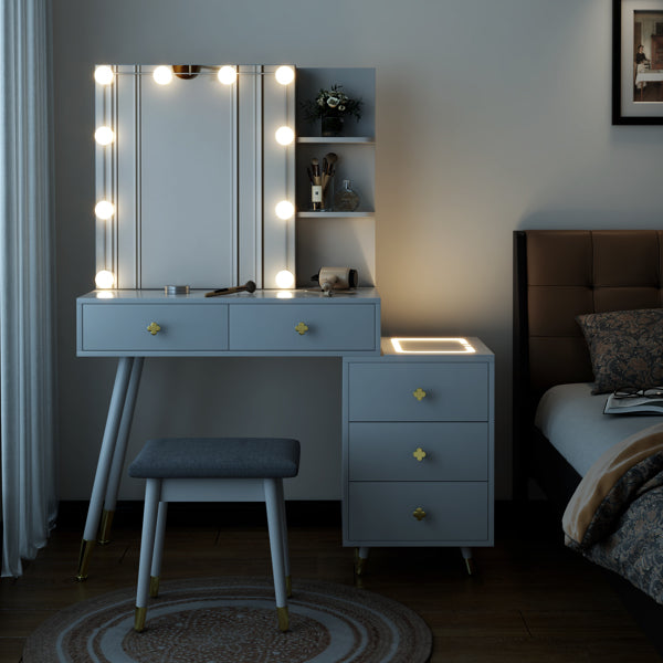 White Nordic Vanity Table