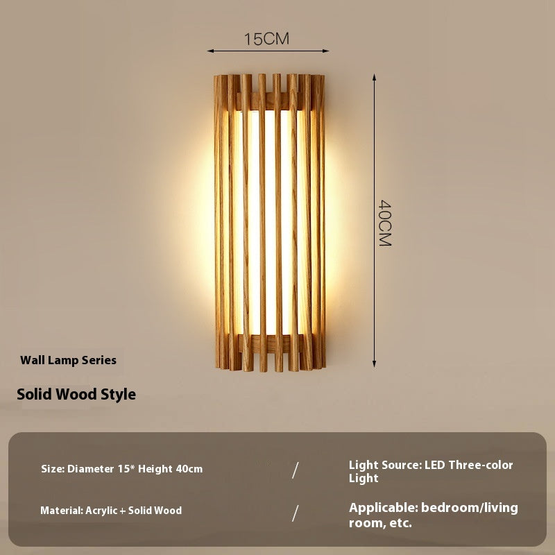 Walnut Wall Lamp Living Room Wall Light Bulb Hotel Corridor