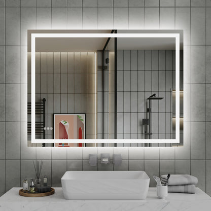 48 Inch X 36 Inch LED Bathroom Mirror