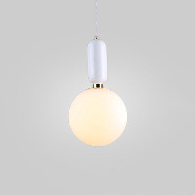 Single Head Glass Ball Chandelier Restaurant