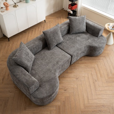 Corduroy Curved Sofa