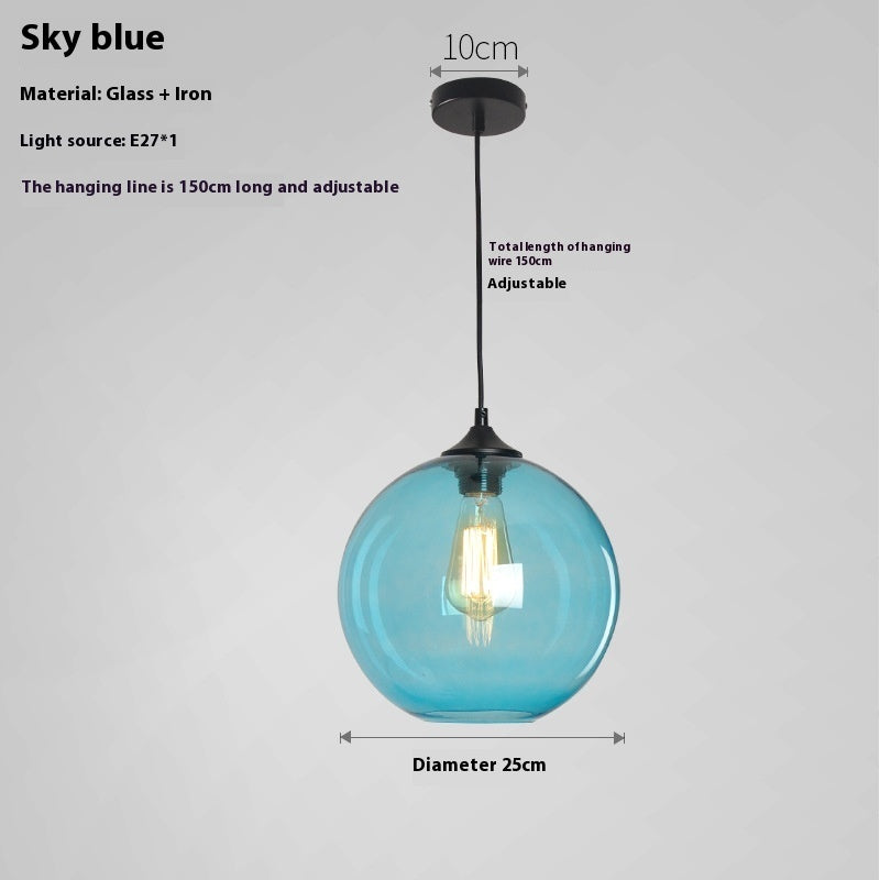 Creative Colored Glass Ball Chandelier