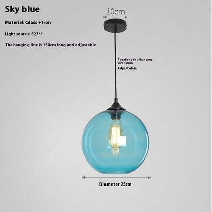 Creative Colored Glass Ball Chandelier