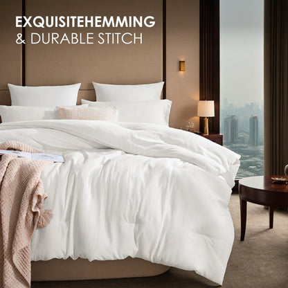 All-Season Oversized Solid Plump Duvet - Premium Durable Comforter With Enhanced Warmth. This Thick Winter Quilt Insert Provides Year-round Comfort, Making It An Ideal Christmas Gift For Daily Use.