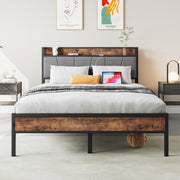 Vintage Brown Platform Bed