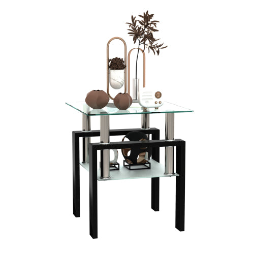 Transparent Black Glass Table