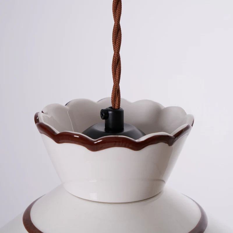 Single-head Brass Tea Room Restaurant Bar Ceramic Bedside Small Droplight