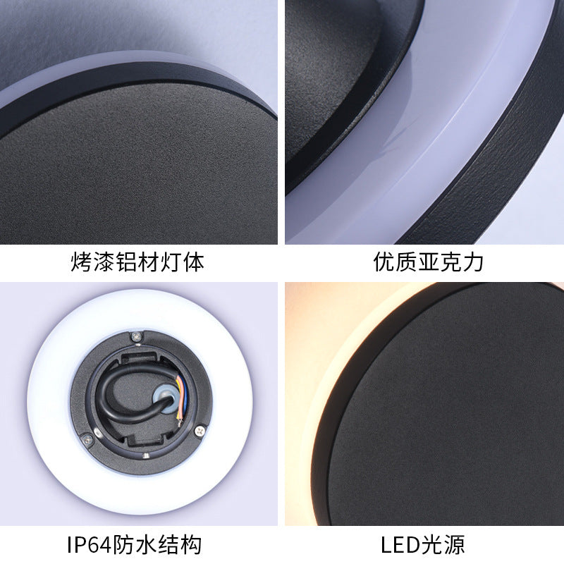 Led Outdoor Wall Lamp Simple Exterior Wall Waterproof Creative