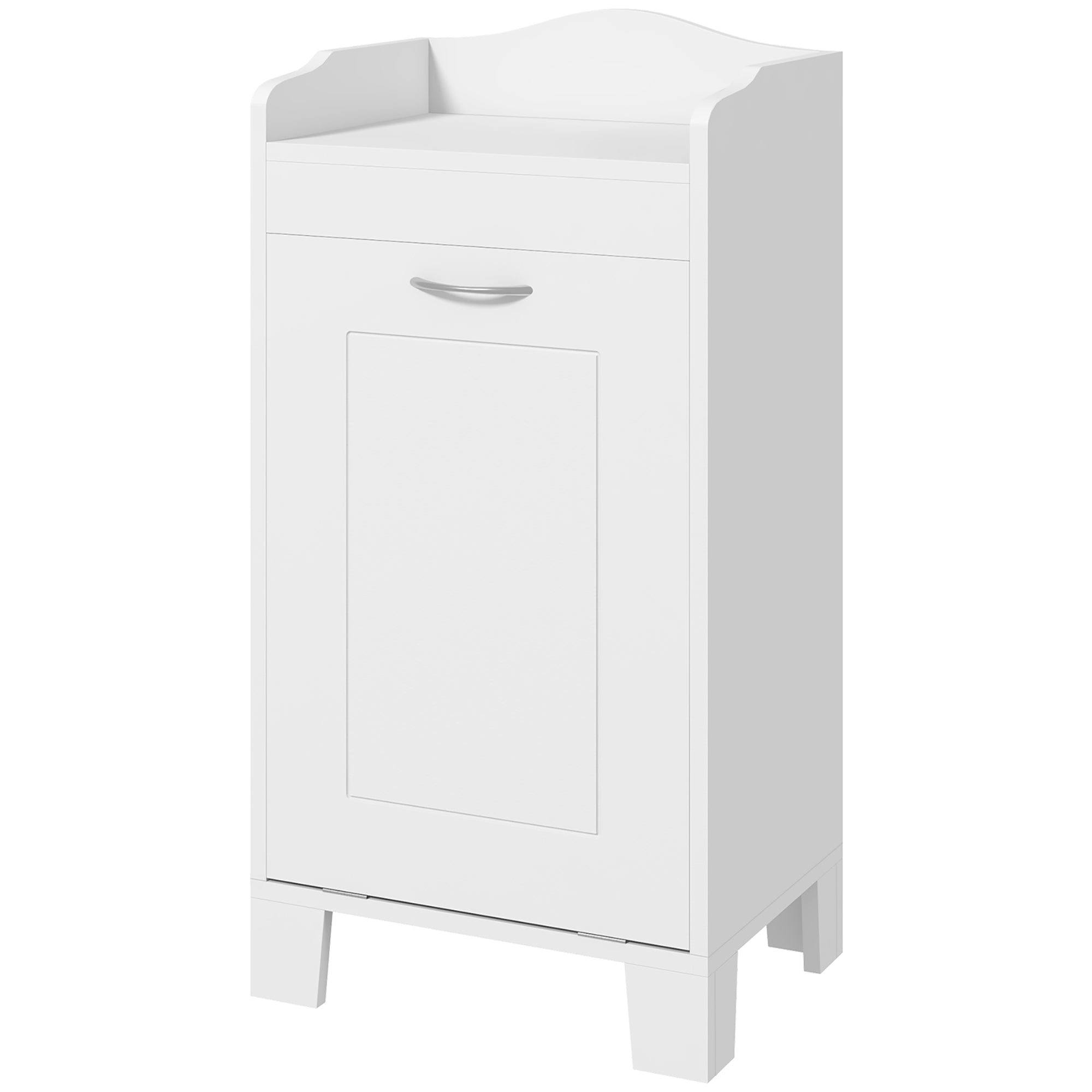 White Tilt-Out Laundry Hamper