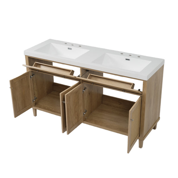Wood Double Sink Vanity
