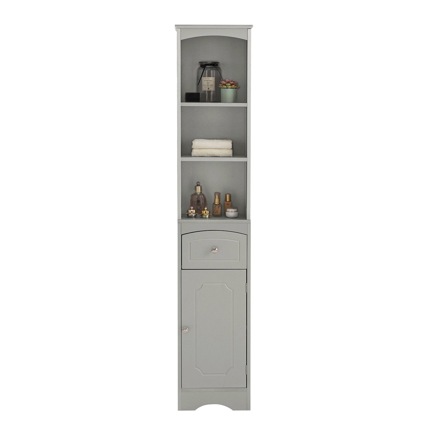 Tall Bathroom Cabinet Storage Cabinet With Drawer Adjustable Shelf