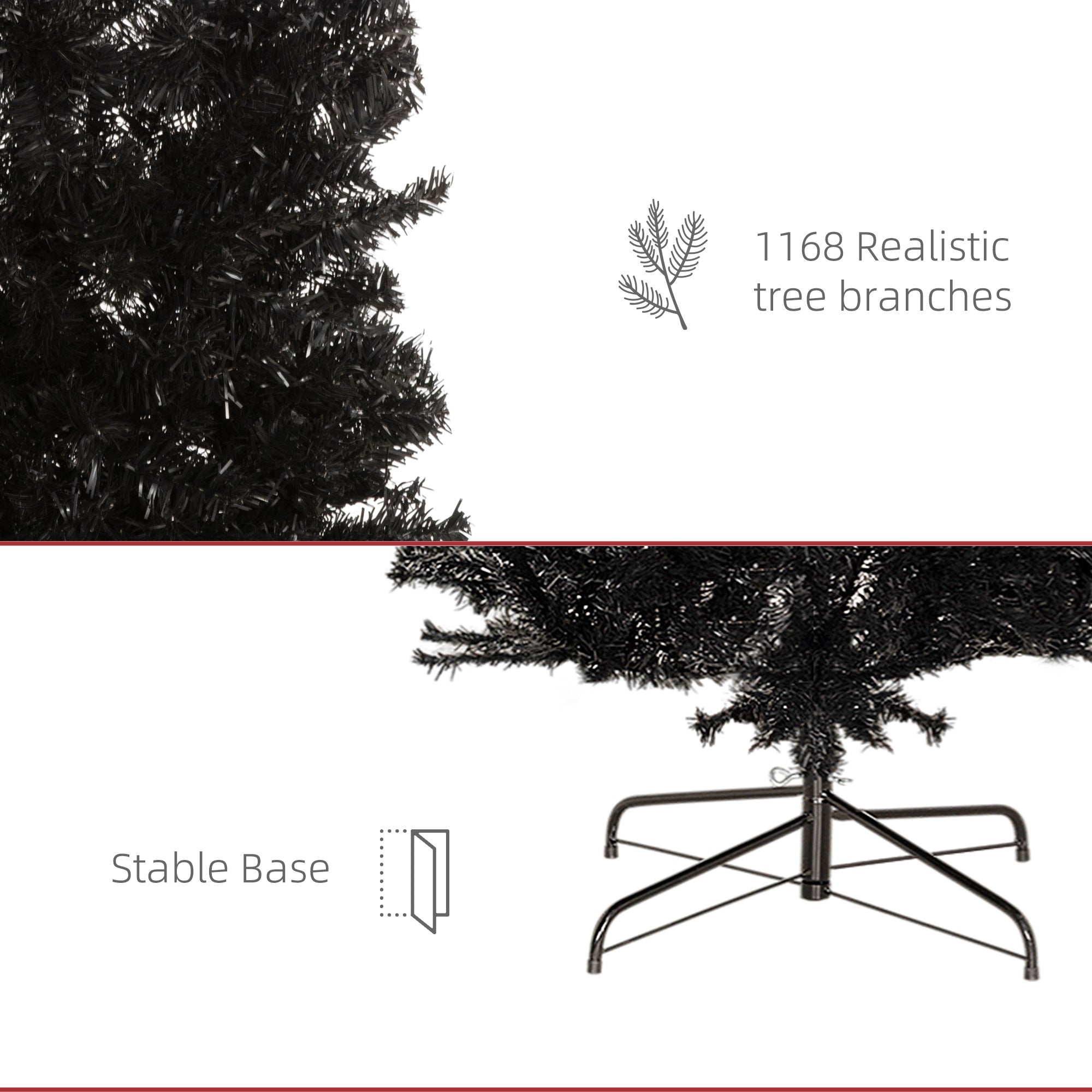 Black Slim Christmas Tree