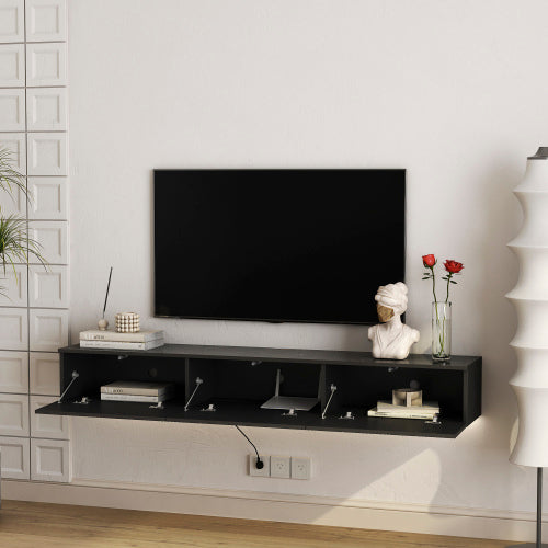 Black Gloss LED TV Stand