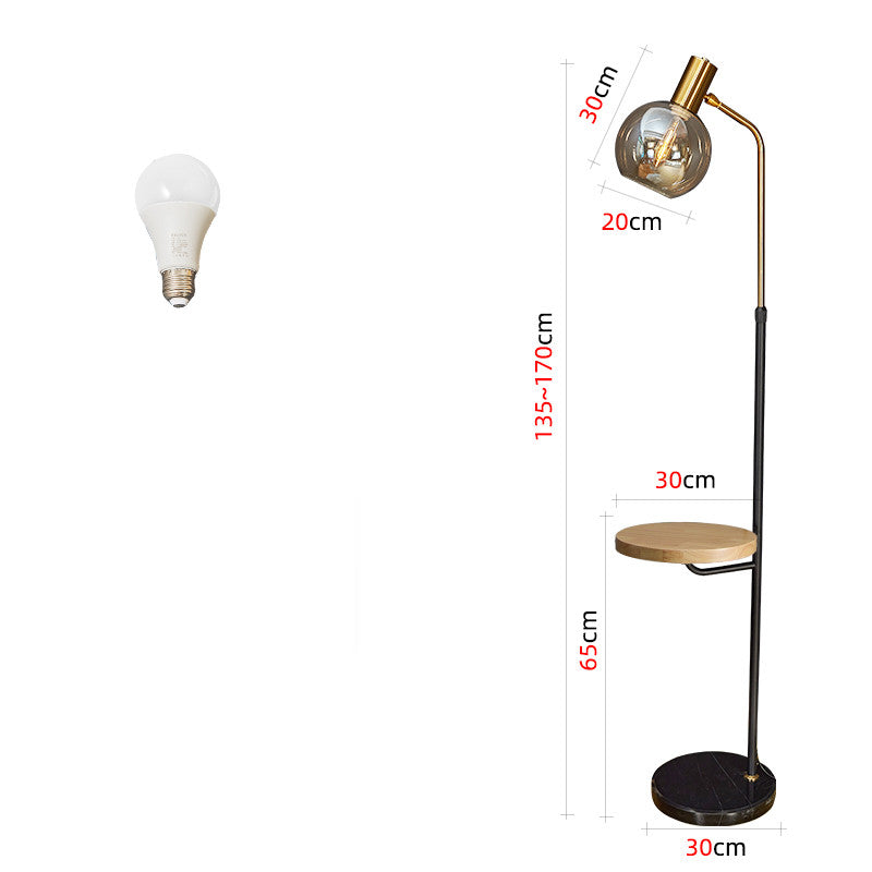 Iron Glass Floor Lamp