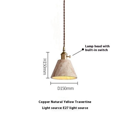 Modern Cream Style Yellow Cave Stone Chandelier