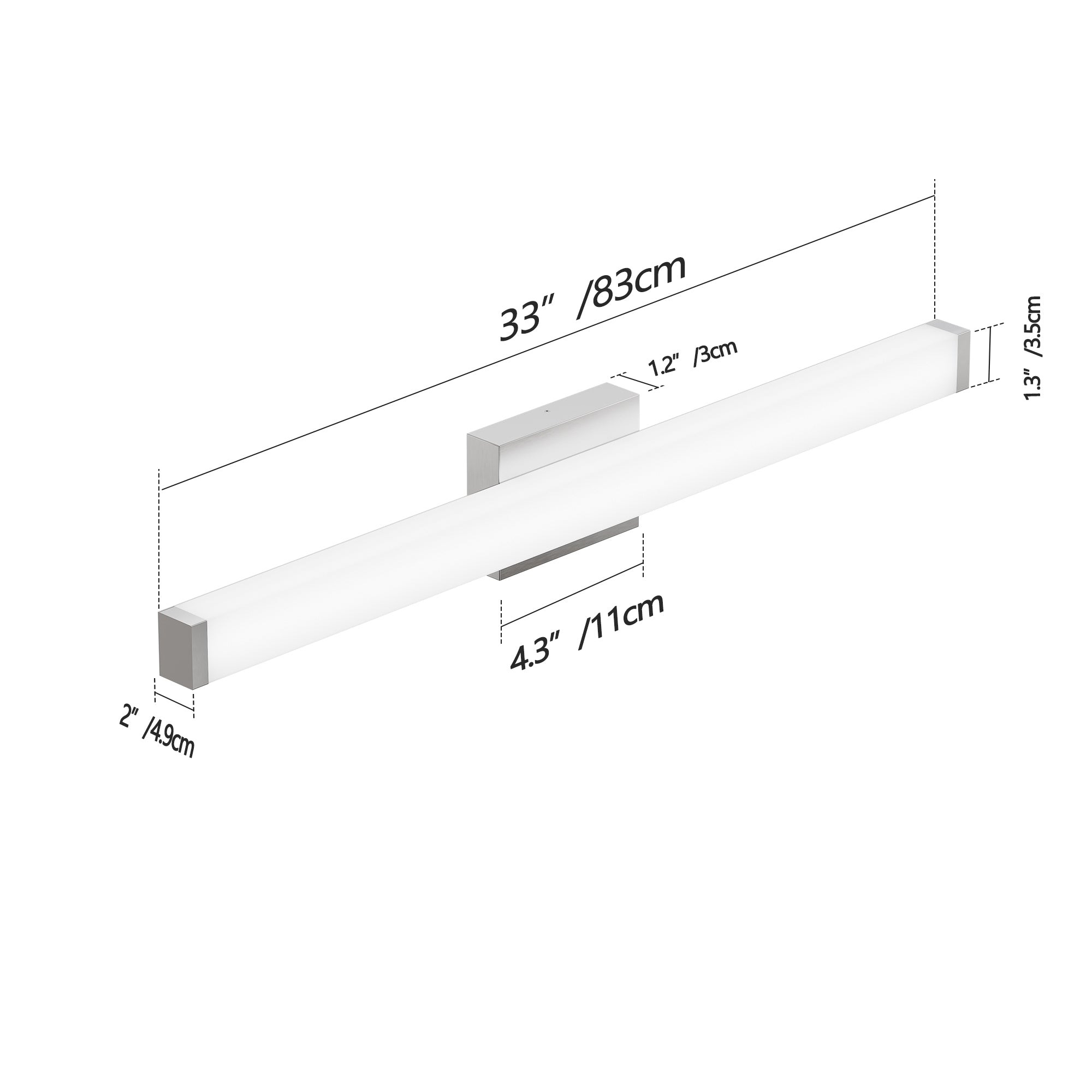Nickel Modern Vanity Light