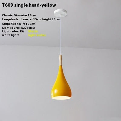 Nordic Macaron Three-end Ceiling Lamp Dining-room Lamp Modern Minimalist