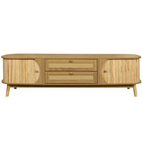 Natural Rattan TV Stand
