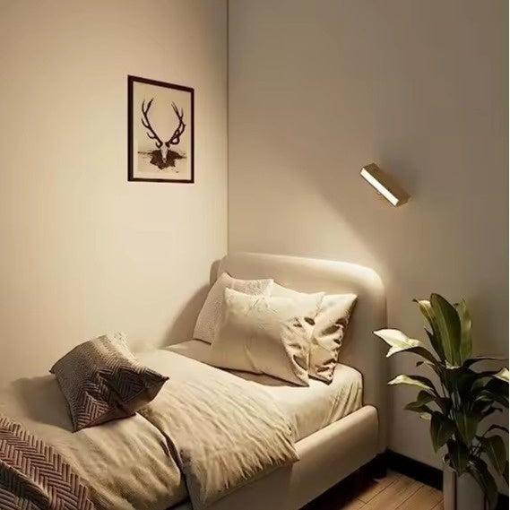 Creative Bedroom Minimalist Wooden Wall Lamp