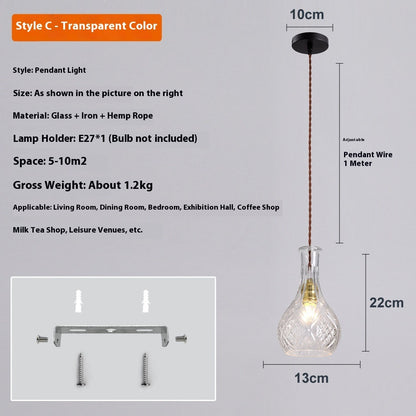 Bedroom Bar Entrance Bar Hotel Homestay Simple Wine Bottle Glass Chandelier