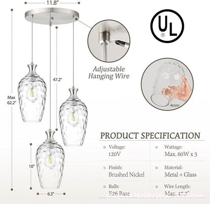 Glass Corridor Kitchen Kitchen Island Restaurant Small Pendant Lamp