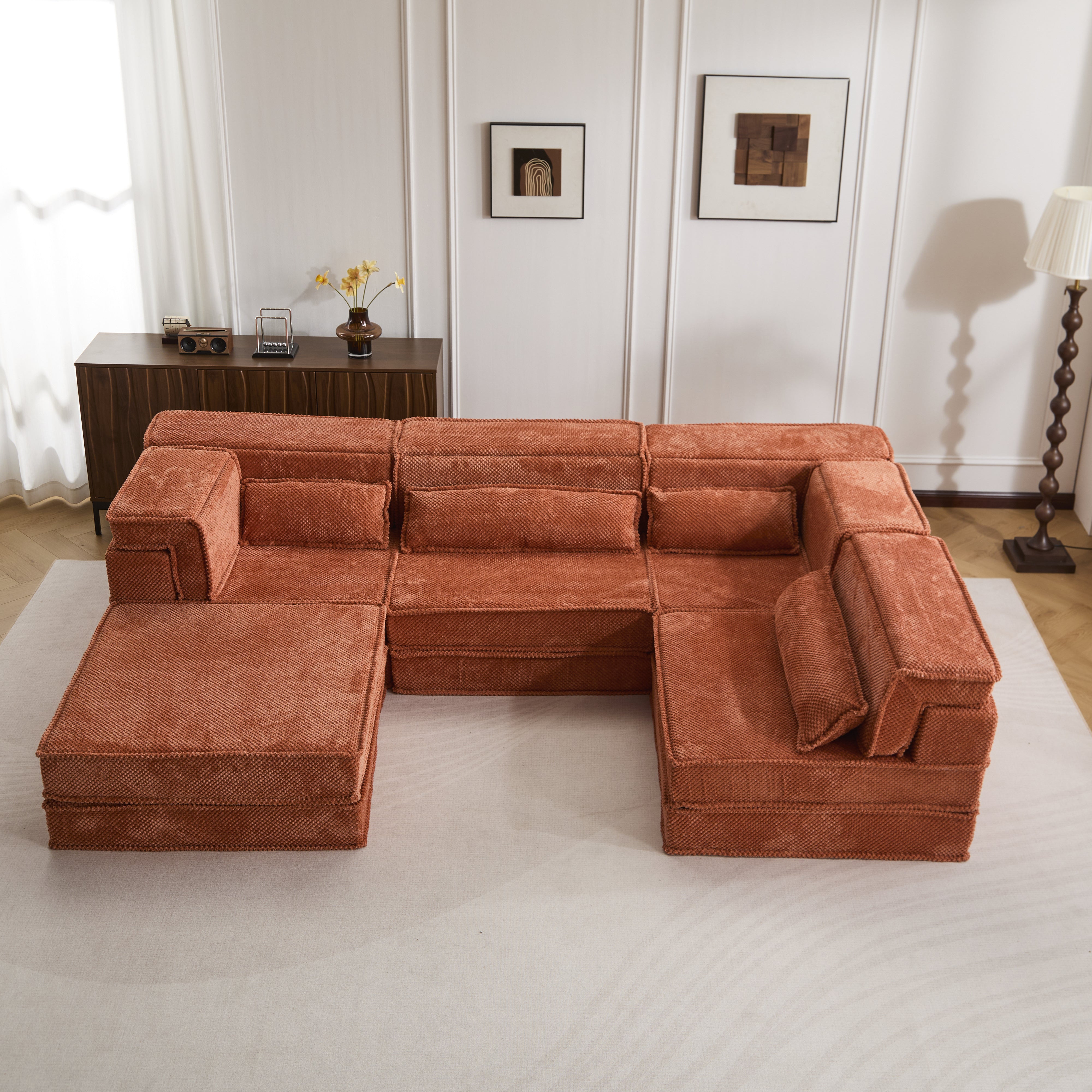 Orange Modular Sofa