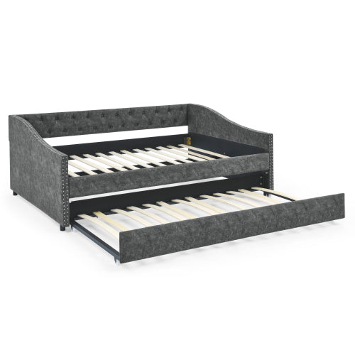 Grey Upholstered Sofa Bed