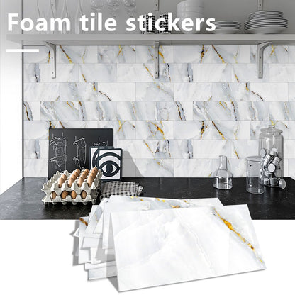 Irregular Gold Stripes Marble Kitchen Bathroom Decoration Modern Simple Style Wall Stickers Waterproof Peel And Stick Wallpaper Free Cutting PVC Self-adhesive Wall Stickers