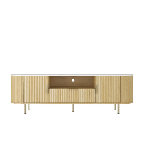 Lving Room Floor-standing TV Cabinet With 16 Color LEDs, Entertainment Center With Storage Doors, TV Console Media Cabinet,  Living Room