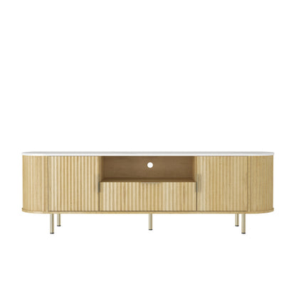 Lving Room Floor-standing TV Cabinet With 16 Color LEDs, Entertainment Center With Storage Doors, TV Console Media Cabinet,  Living Room