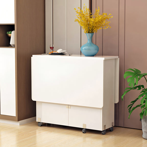 White Drop Leaf Table