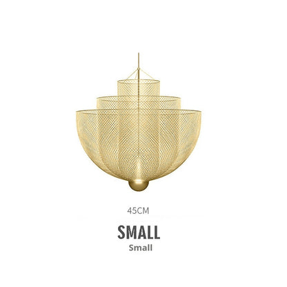 Nordic Iron Mesh Personality Shape Light And Shadow Chandelier