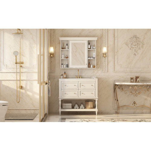 Wood Adjustable Bathroom Vanity