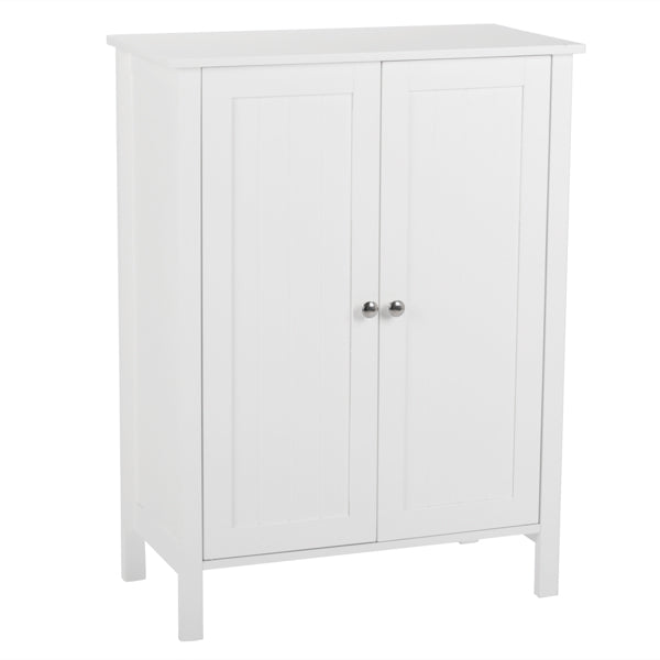 White Double Door Bathroom Cabinet