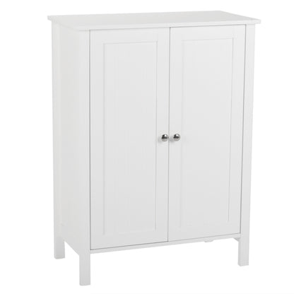 White Double Door Bathroom Cabinet