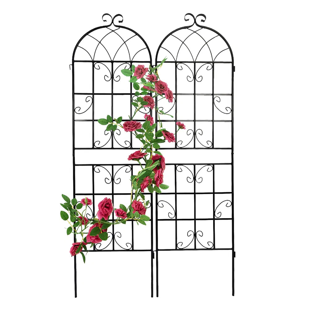 2 Pack Metal Garden Trellis 71" X 19.7" Rustproof Trellis For Climbing Plants Outdoor Flower Support
