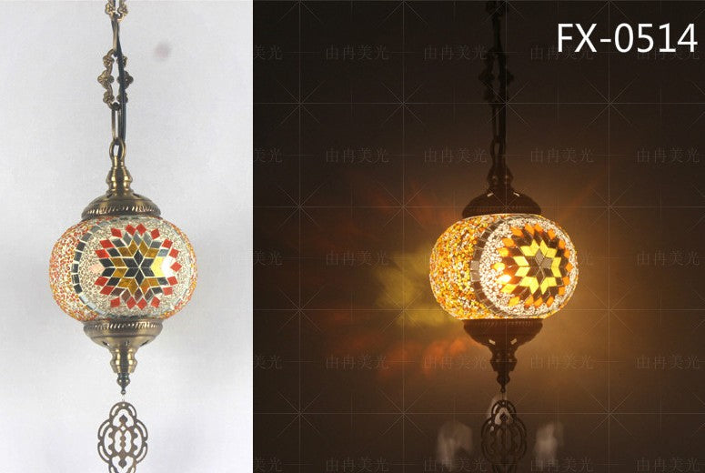 Multicolor Glass Turkish Chandelier