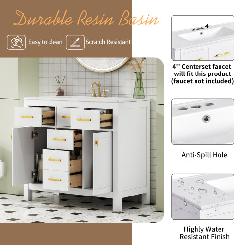 White Ceramic Vanity Sink