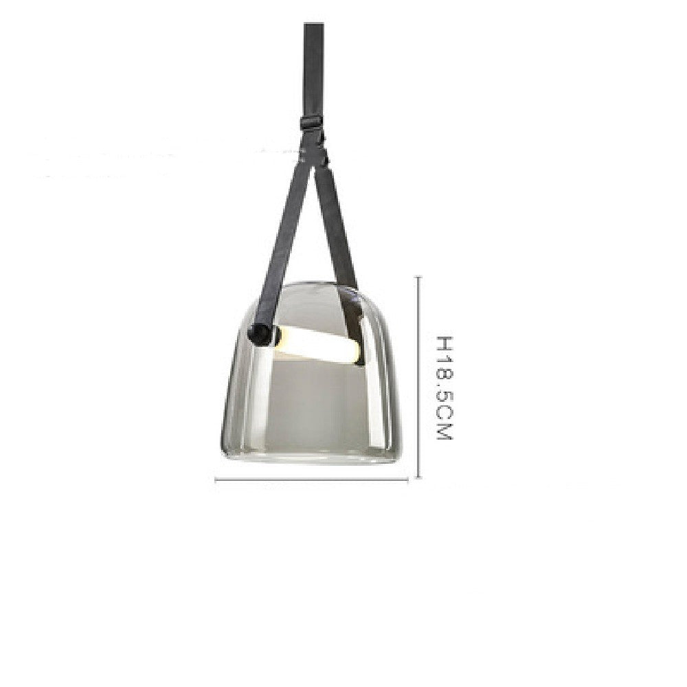 Home Handmade Leather Glass Chandelier